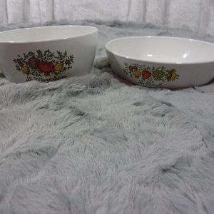 COPY - H-91 SET OF 2 VINTAGE CORNING WARE SPICE OF LIFE SKILLET AND SAUCEPAN